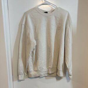 H&M Men's Off-White Crewneck Sweater